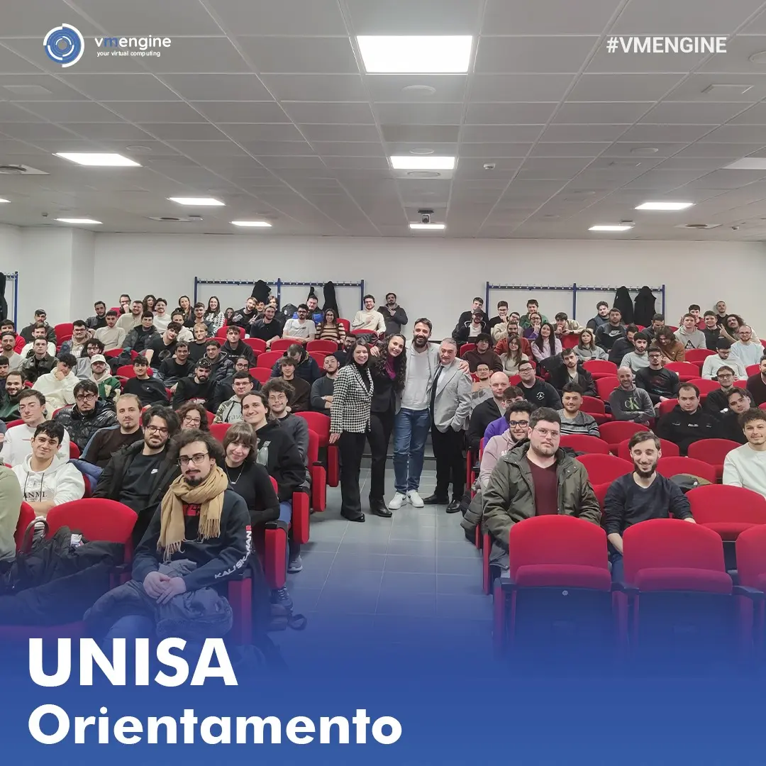 The VMEngine team during the seminar for University of Salerno students