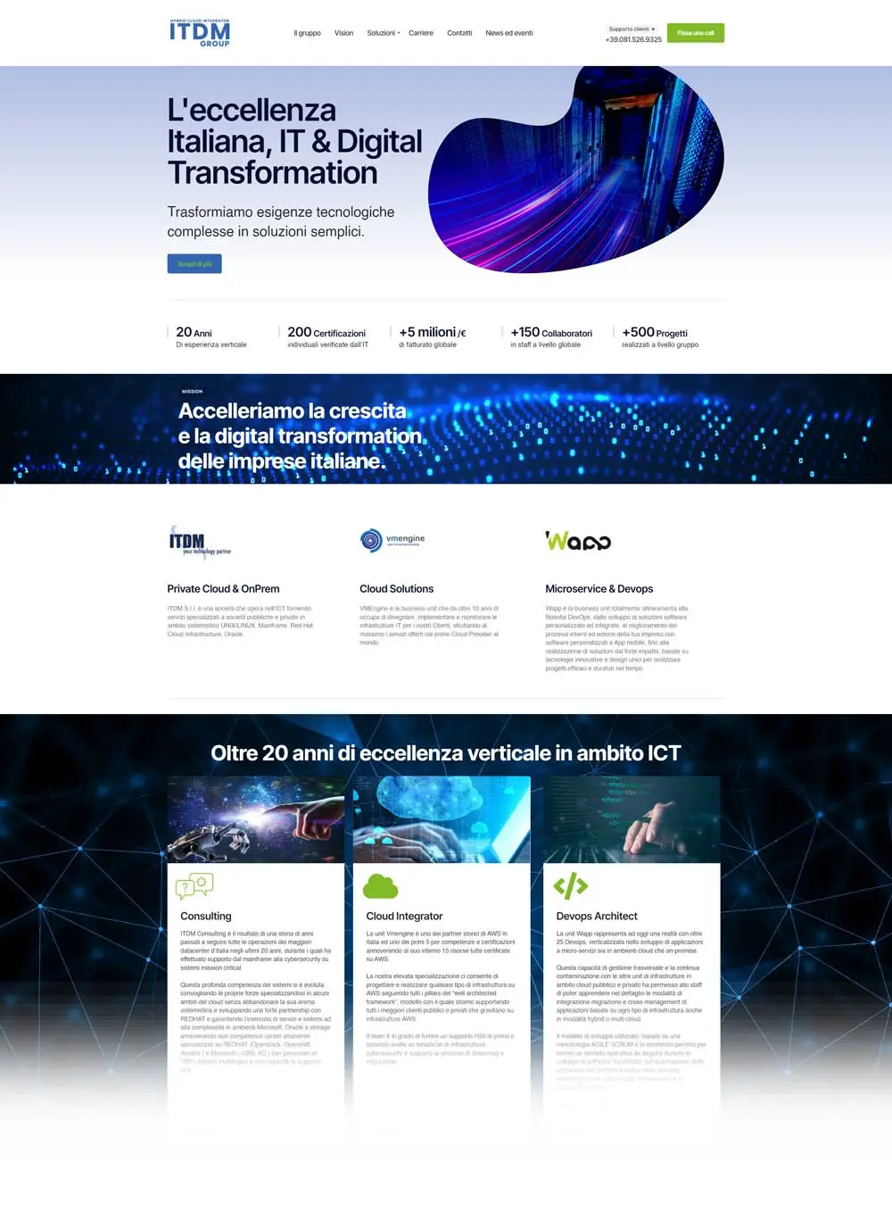 Anteprima del nuovo sito istituzionale di ITDM Group